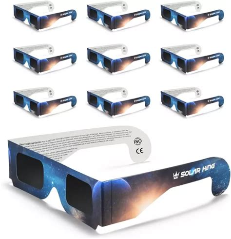 SOLAR ECLIPSE GLASSES (10 Pack) NASA Approved 2024 CE and ISO Certified ...