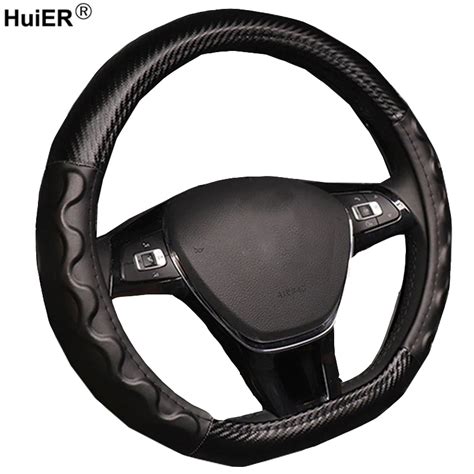 HuiER D Shape Car Steering Wheel Cover PU Leather For Volkswagen VW ...