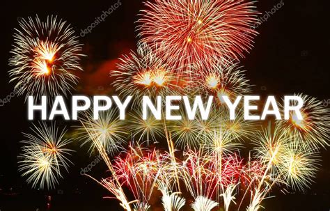 Happy New Year 2020 Fireworks Holiday Events New Year Fireworks — Stock ...