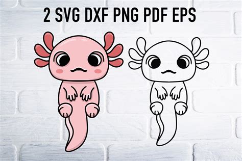 Axolotl Svg Dxf Eps, Axolotl Png Clipart Graphic by Anny White · Creative Fabrica