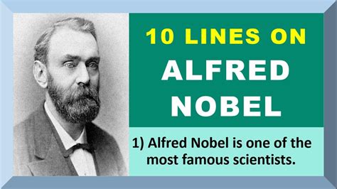 10 Lines on Alfred Nobel in English | Few Lines on Alfred Nobel - YouTube