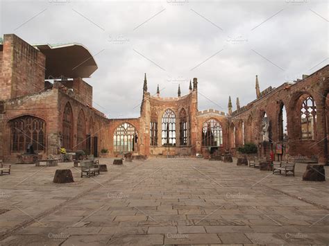 Ruins of Coventry Cathedral | High-Quality Architecture Stock Photos ~ Creative Market