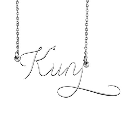 Kunj Name Necklace Custom Personalized Name Plate Jewelry for Birthday ...