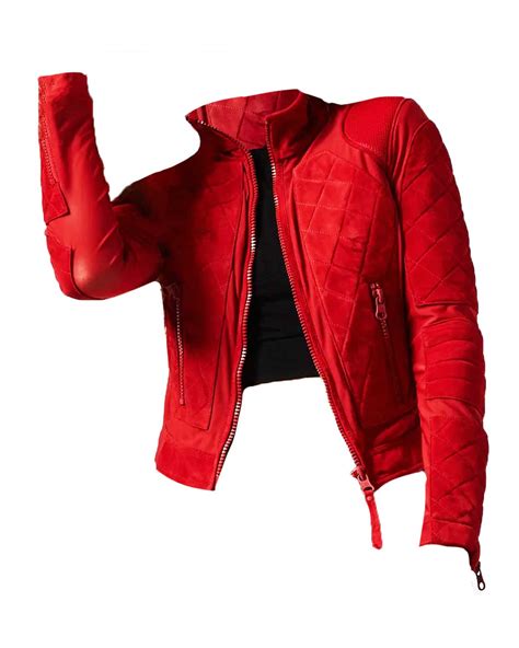 Bayley WWE Pamela Marinez Red Suede Jacket | Elite Jacket