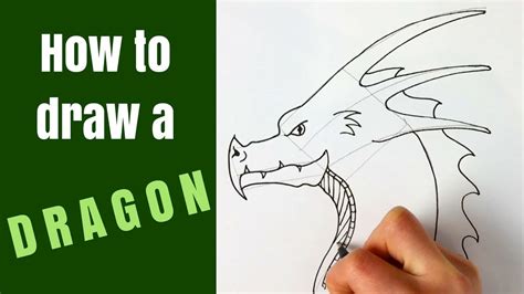 How to draw a dragon head for beginners - YouTube