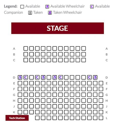 Riverfront Theatre Newport Seating Plan | Elcho Table