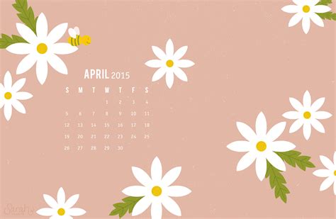 April 2015 Calendar Wallpaper - Sarah Hearts