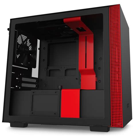 Buy NZXT H210 Mini-ITX Case Matte Red/Black [CA-H210B-BR] | PC Case ...