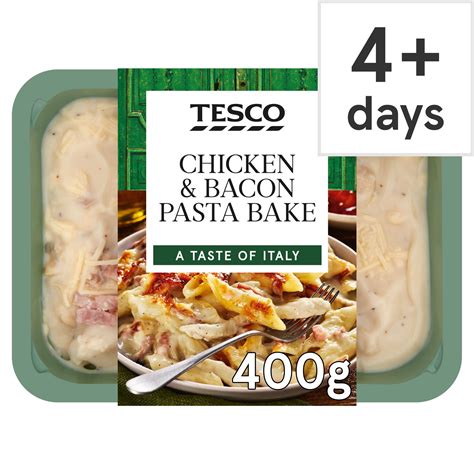 Calories in Tesco Chicken & Bacon Pasta Bake - Chumster