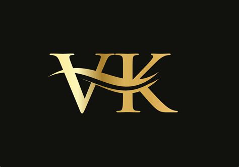 Modern VK Logo Design for business and company identity. Creative VK letter with luxury concept ...