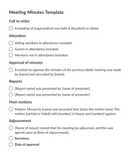 Meeting Minutes Template | Fellow.app