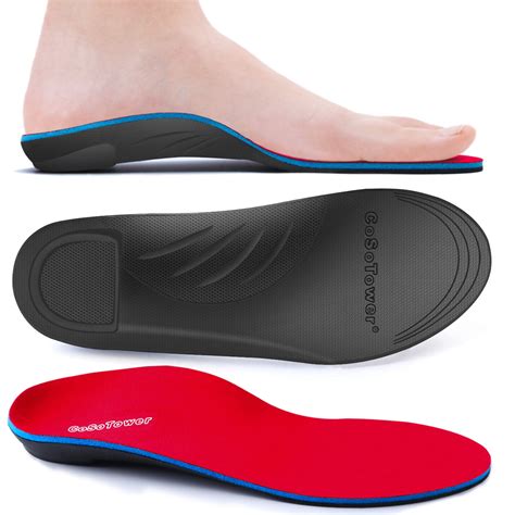 CoSoTower Arch Support Insoles for Flat Feet, Overpronation, Plantar Fasciitis Relief, Orthotic ...