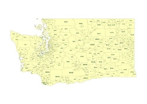 Washington State Zip Code Map - Printable Map