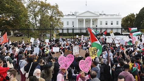 Demonstrators protest for Palestinian rights in Washington DC