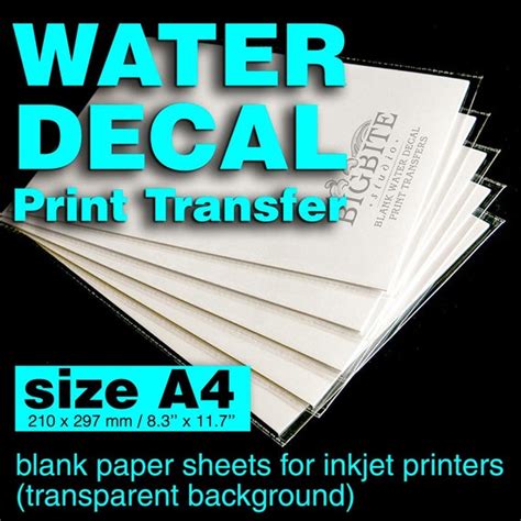 Inkjet Printable Waterslide Transfer Decal Paper - Free Printable Paper