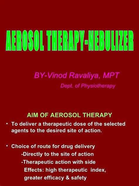 Aerosol Therapy | PDF