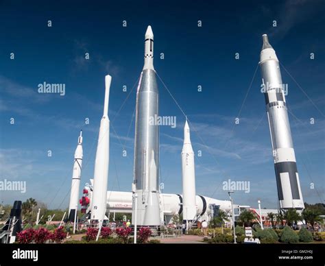 Rocket garden; Kennedy Space Center; NASA Stock Photo - Alamy