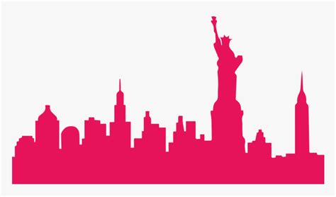 Transparent New York Silhouette Png - Pink New York Skyline Png, Png ...