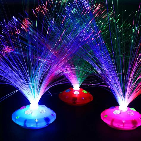 Multi-color Changing LED Optic Fiber Lights Lamp For Living Room Night ...