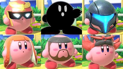 Super Smash Bros Ultimate - All Kirby Hats and Powers