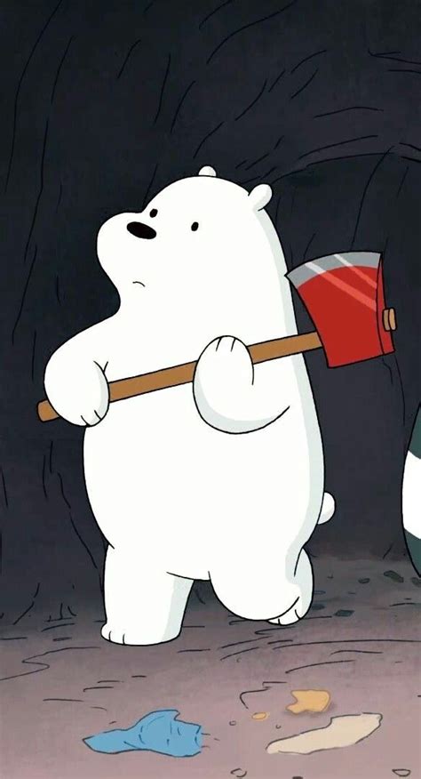 We Bare Bears Ice Bear With Axe - 584x1080 Wallpaper - teahub.io