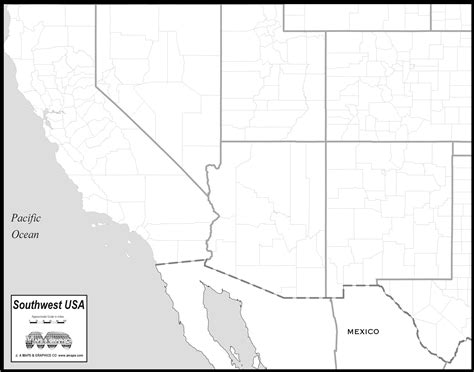 Southwest Region Map With Capitals