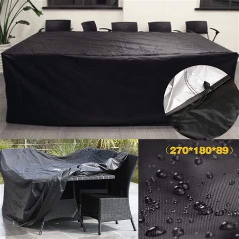 Black Waterproof Outdoor Patio Garden Furniture Covers Rain Snow Chair ...