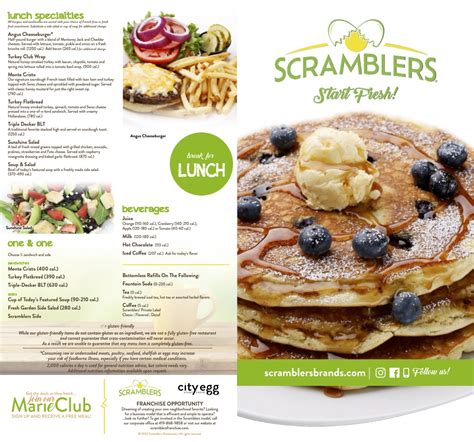 Menu – Scramblers | breakfast & lunch