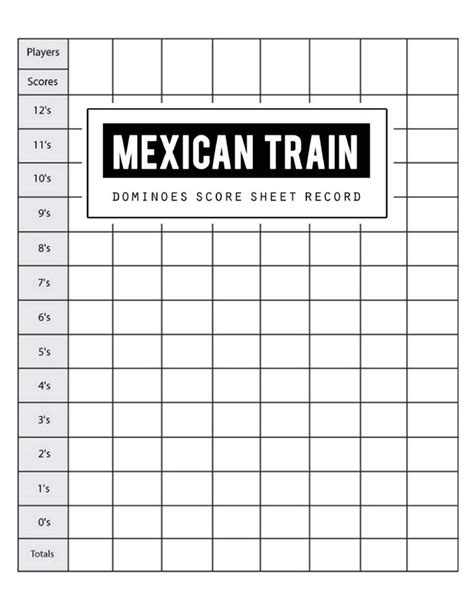 Free Printable Domino Score Sheets - Printable Word Searches