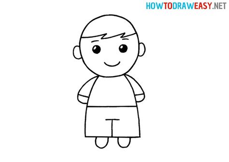 How to Draw a Boy Easy | Simple cartoon characters, Easy hand drawings ...