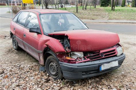 Red Car crash stock image. Image of automobile, collision - 88882409