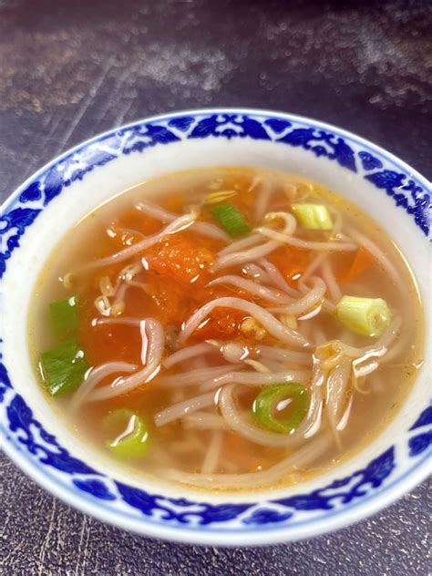 Tomato Bean Sprouts Soup • Oh Snap! Let's Eat!