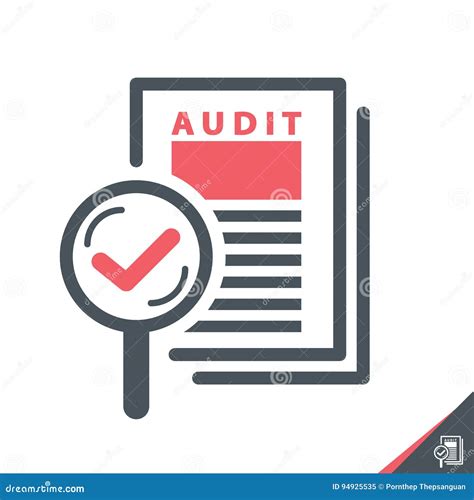 AUDIT. Concept With People, Letters And Icons. Flat Vector Illustration. Isolated On White ...