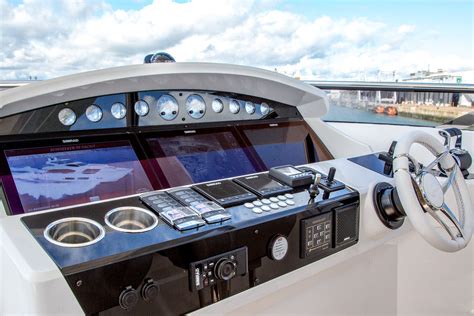 The Wheelhouse of the stunning 95 Sunseeker Yacht. 'Pin' if you would ...