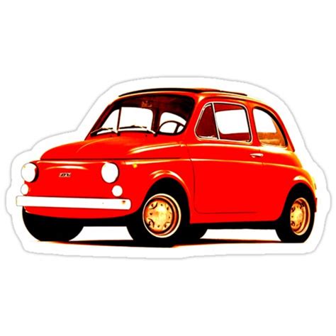 "Original Fiat 500" Stickers by eritor | Redbubble