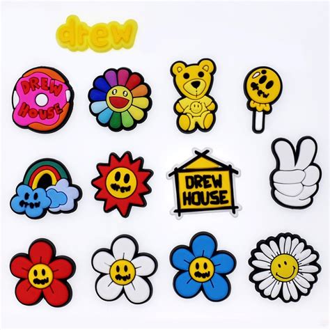 Cute jibitz Flowers for croc Drew House Justin Bieber Shoe Accessories ...