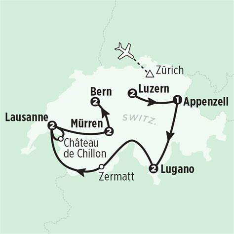 Switzerland Tour Map