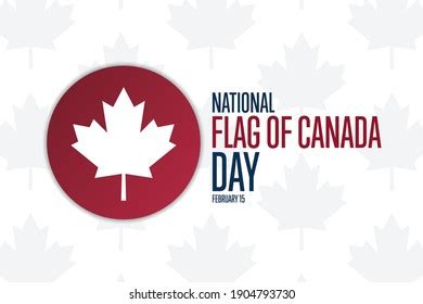 National Flag Canada Day February 15 Stock Vector (Royalty Free ...