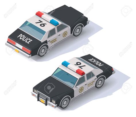 Isometric black and white police car icon | Police cars, Car icons, Police