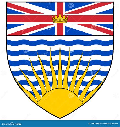 Coat of Arms of British Columbia in Canada Stock Vector - Illustration of symbol, coat: 168029698