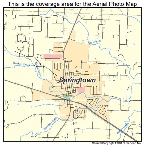 Aerial Photography Map of Springtown, TX Texas