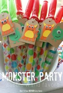 Monster Party Bubble Wand Favors - Wait Til Your Father Gets Home