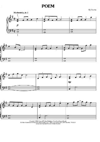 Yiruma - Poem Piano - Sheet Music For Piano