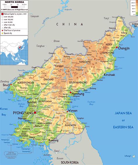 Maps of North Korea (DPRK) | Detailed map of North Korea in English | Tourist map of North Korea ...