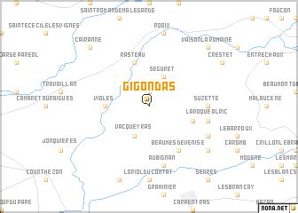 Gigondas (France) map - nona.net