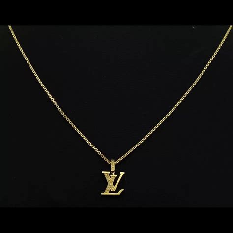 Louis Vuitton | Jewelry | Louis Vuitton Monogram Gold Diamond Necklace | Poshmark