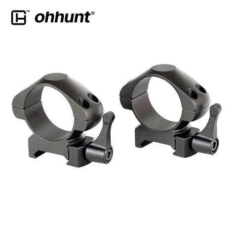 ohhunt® Steel Quick Release 30mm Picatinny Scope Rings Medium Profile