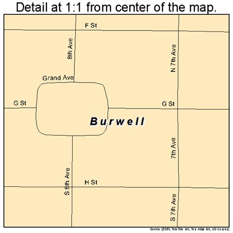 Burwell Nebraska Street Map 3107345