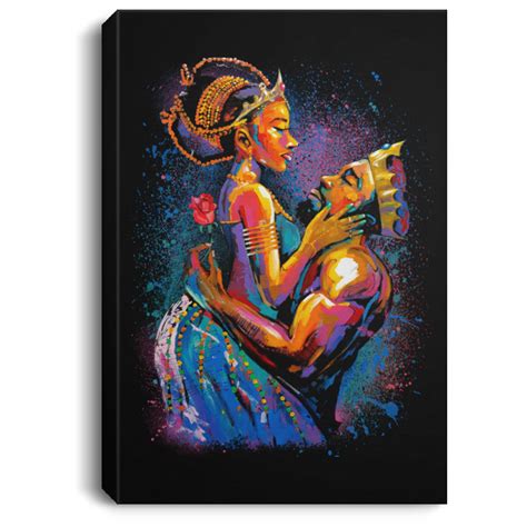 African American Canvas Wall Art Afro King and Queen Canvas Black Art ...