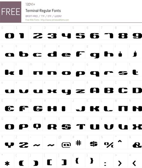 Terminal-Regular 001.000 Fonts Free Download - OnlineWebFonts.COM